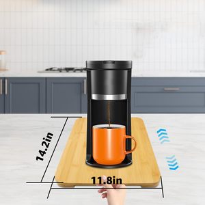 Accessoires de cuisine Glisseurs d'appareils en bois de bambou pour la cuisine Petits appareils électroménagers <span class=keywords><strong>sous</strong></span> l'armoire <span class=keywords><strong>Plateau</strong></span> coulissant pour le comptoir - Product Image 3