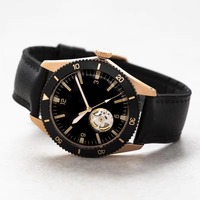Gewölbtes Mineralglas 10 ATM Automatikuhrwerk Herren-Armbanduhr OEM