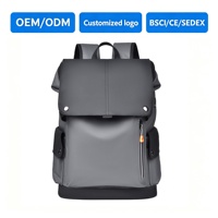 Sac à dos professionnel transfrontalier pour homme, imperméable, grande capacité 20-35L, sacoche d'ordinateur de voyage, fonctionnel et tendance en PU