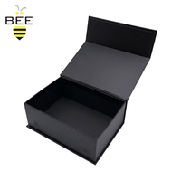 Boîtes cadeaux magnétiques avec logo personnalisé, noir mat, emballage rigide en carton de luxe, carton recyclable