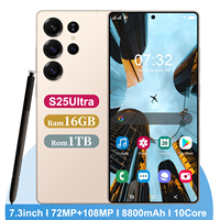 Nouveau Smartphone 5G S25 Ultra avec Grand Écran de 7,3 Pouces, Stylet, 16 Go + 1 To, CDMA LTE, Double SIM, Téléphones Mobiles Débloqués pour Usage Quotidien