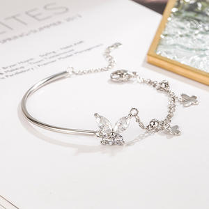 Brazalete de mariposa de hilo pulseras y pulseras de diseñadores joyas de plata 925 por mayor joyeria plata 925 pulseras de plata - Product Image 1