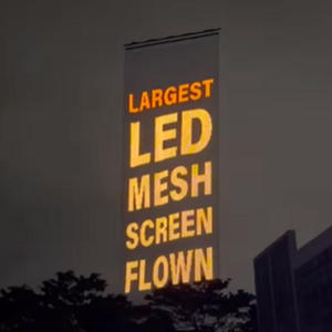 Pantalla de película Led impermeable al aire libre Sky Fly holográfica de alto brillo LED transparente pantalla de publicidad Drone Show pantalla Led - Product Image 1