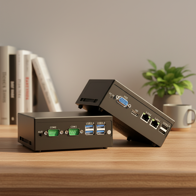 Portable New System Unit Full Set up Quad Core Intel Core I5 Fanless Industrial Computer Mini PC Full Function
