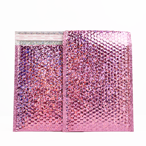 Custom Logo Full Printing Eco-Friendly Waterproof Secure Bubble Shipping Bag Black Metallic Padded Envelope Mailer for <b>Packaging</b> - Product Image 1