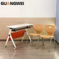 Chaise d'étude empilable GUANGWEI de haute qualité avec structure en acier pour l'école et la formation, mobilier de salle de classe