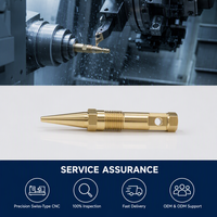 Pour usinage CNC, tournage de précision, laiton auto-découpant C3600, valve à aiguille de carburateur polie, Xing Tong T075, spécifications confirmées