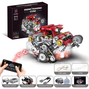 Simulación de Motor Mecánico V8, Aplicación de Programación, Bloques de Construcción Creativos con Luces, Modelo Coleccionable de Bloques de Plástico de Partículas Pequeñas - Product Image 6