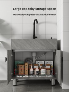 Produzione su Misura in Fabbrica. Lavello da <span class=keywords><strong>cucina</strong></span> in acciaio inox a doppia vasca per lavaggio verdure e piatti, mobile integrato, design semplice, lavello da bagno, lavello da <span class=keywords><strong>cucina</strong></span> di lusso - Product Image 4