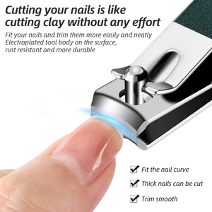 Ensemble de coupe-<span class=keywords><strong>ongles</strong></span> en acier carbone de haute qualité et luxueux, 4 pièces, kit de manucure et de toilettage professionnel, portable avec boîte en métal pour l'art des <span class=keywords><strong>ongles</strong></span> - Product Image 4