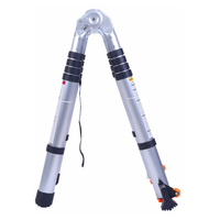 Échelle industrielle pliable télescopique multifonction en alliage d'aluminium robuste, capacité 330 lb, OEM