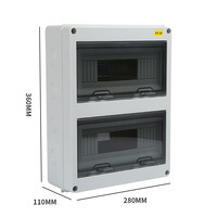Boîtier de distribution électrique en plastique HT-15 voies, étanche IP65, alimentation 63A MCB avec couvercle en PC