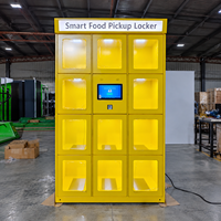 Casier de livraison de repas intelligent OEM ODM, armoire de récupération de repas modulaire, casier chauffant en libre-service avec code QR pour restaurant universitaire