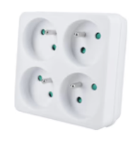 Adaptateur de prise électrique française 4 voies Pheiyon pour la protection des enfants, 16A 230V 3680W, obturateur de sécurité type E, prise murale CE RoHS, maison, bureau