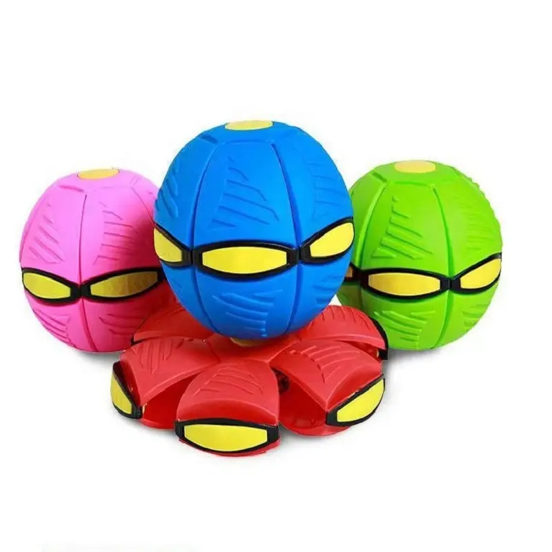 Flying UFO Flat Throw Disc Ball With LED Light Toy Kid Outdoor Garden Beach Game Children's Sports Balls