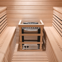 Sauna intérieur haut de gamme 2026 pour 4-6 personnes, en bois de pruche canadien, cabine de sauna sec sur mesure, directement du fabricant