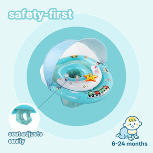 बेबी पूल कैनोपी 50 + यूनिकॉर्न तैराकी रिंग शिशु सुरक्षा सीट 6-36 मीटर डबल चैम्बर गर्मी समुद्र तट 20 पीसी थोक - Product Image 5