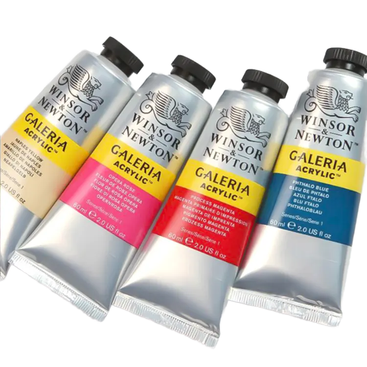 2023 Лидер продаж, акриловая краска Winsor & Newton, высококачественное стекло, средняя заводская цена, 60 мл, набор трубок