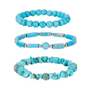 Irregular Layered Beach-Style Bohemian Jade Turquoise <b>Beaded</b> <b>Bracelet</b> Set-Gift L0544 Trendy European and American Inspired Desig - Product Image 5