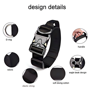 Collares y Correas Ajustables para Perros, de Entrenamiento Táctico, con Cuerda Elástica, Hebilla Metálica y Soporte para el Manillar, Accesorios Personalizados para Perros, MOQ Bajo - Product Image 3