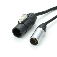Câble Combo Alimentation + DMX 3M 2-en-1 Étanche IP65 3x2.5mm PowerCon + 3x0.3mm XLR 3 Broches pour Éclairage de Scène AC 85-265V