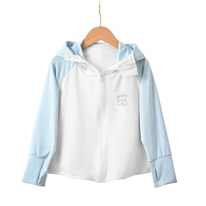 Ropa de Protección Solar de Seda de Hielo Personalizada para Niños, Ropa de Verano Delgada y Transpirable con Capucha, Protección Solar Anti-ultravioleta - Product Image 5