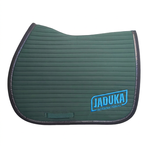 English Horse Saddle Pad Horse Riding Green Polyester Fleece Lining <b>Cushion</b> Horse Accessory Breathable Performance Equipment - Product Image 1