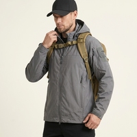 Veste bomber de randonnée imperméable coupe-vent légère pour homme, fermeture éclair longue, tactique