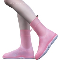 Chaussures de pluie protectrices en plastique TPE chaussures en caoutchouc réutilisables et antidérapantes couvre-chaussures en silicone imperméables