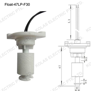 KOLAS FAST-47LP-F30 Industrial Liquid Level <b>Sensor</b> with Magnetic Reed <b>Switch</b> and Float Ball Screwing Mounting - Product Image 1