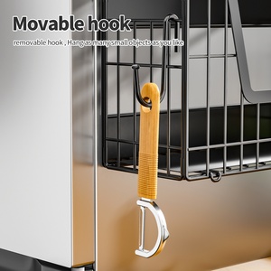 Organizador Lateral <span class=keywords><strong>para</strong></span> Refrigerador Cesta de 2 Niveles Plegable Estante Magnético <span class=keywords><strong>para</strong></span> Especias de <span class=keywords><strong>Cocina</strong></span> - Product Image 5