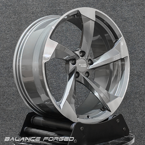 Cerchi Forgiati Monoblocco a 5 Razze Personalizzati in Grigio Antracite 5x112 5x100 18 19 <span class=keywords><strong>20</strong></span> <span class=keywords><strong>21</strong></span> <span class=keywords><strong>22</strong></span> <span class=keywords><strong>23</strong></span> Pollici per Audi A3 8V A4 B8 B9 VW Golf Mk7 Passat - Product Image 4