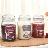 Grande bougie artistique moderne Yankee Jar 500g en cire de soja, aromathérapie, décoration d'intérieur, Thanksgiving, Noël, sans fumée