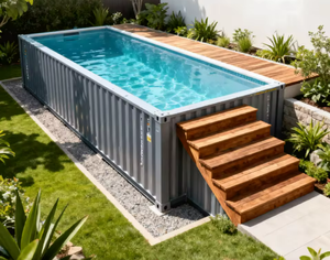 <span class=keywords><strong>Piscine</strong></span> extérieure avec tente pour la protection contre le <span class=keywords><strong>soleil</strong></span> et la pluie dans la cour - Product Image 2