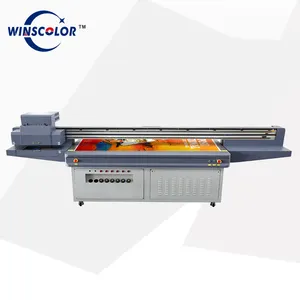 Winscolor 250*130 سنتيمتر الرقمية طابعة مسطحة uv 2513 مع ريكو رأس الطباعة ل آلة طابعة أكريليك