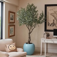 90cm 120cm 150cm 180cm 210cm 240cm Plantes en pot en plastique Faux Décoration d'intérieur Olivier artificiel