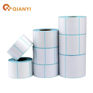 Etiquetas de embalaje impermeables, resistentes al aceite, duraderas, con fuerte adherencia, autoadhesivas, de papel térmico, forma redonda, envío exprés - Product Image 2