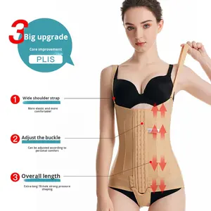 Prenda moldeadora de cuerpo posliposucción para mujer Cintura de compresión firme Adelgazamiento Levantamiento de glúteos Fajas para <span class=keywords><strong>liposucción</strong></span> de <span class=keywords><strong>abdomen</strong></span> - Product Image 3