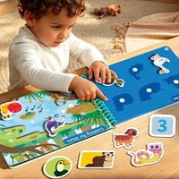 Livre d'activités Montessori personnalisé et silencieux pour tout-petits, livre magique pour autocollants, impression numérique, jouet éducatif pour l'apprentissage précoce