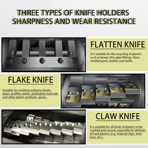 Ce được phê duyệt công suất cao Chai PET Shredder đôi trục thiết kế chất thải nhựa máy nghiền với 20-300 kg/giờ đầu ra - Product Image 6