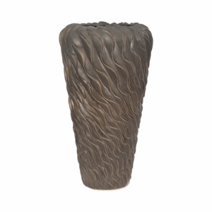 Vaso da terra in ceramica con design testurizzato per soggiorno, decorazione per la casa, vaso per fiori, articolo decorativo - Product Image 1