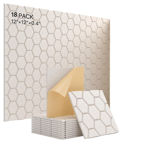 Paneles Acústicos Modernos Autoadhesivos, Insonorizantes, 100% Fibra de Poliéster, Aislamiento Acústico para Sala de Estar, Dormitorio, Oficina en Casa, 80% de Reducción de Ruido - Product Image 1