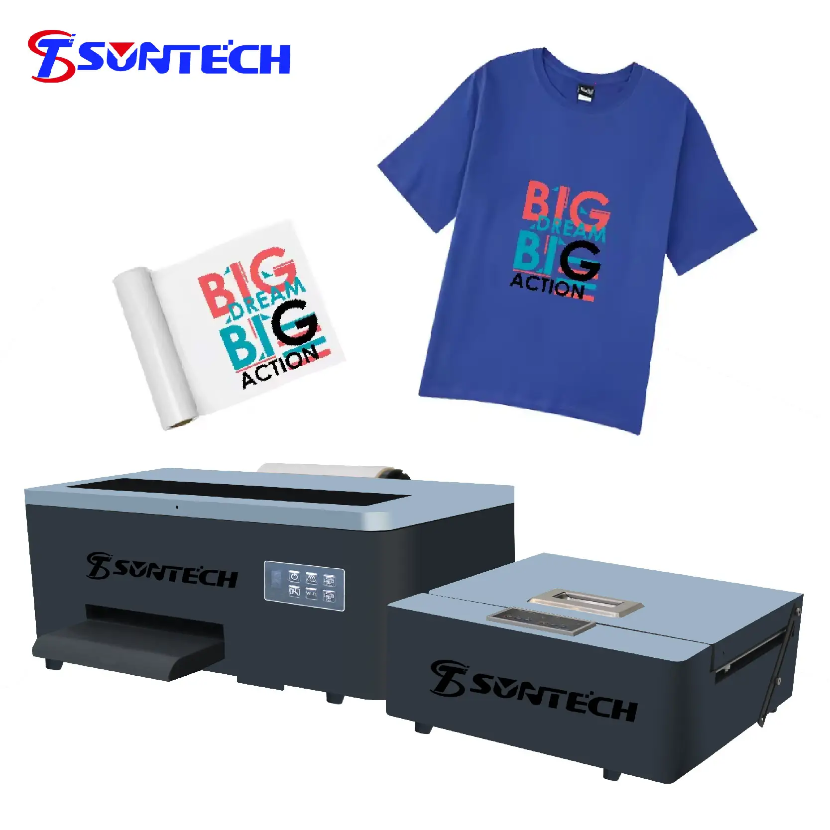 Dtf printer inkjet pet film industri uv dtf printer digital tekstil printer