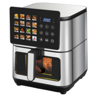 Friteuse à air intelligente 9L en acier inoxydable à double chauffage, sans huile, numérique, prix usine, appareil de cuisine, promotion 2026