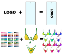 Vrouwen Custom Jamaica Vlag 2-Delig Halter Badpak Getextureerde Stropdas Triangle Bikini Met Bloemenprint Badpak