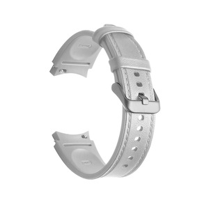 Cinturino in Pelle Siliconica da 20mm per Samsung Galaxy <span class=keywords><strong>Watch</strong></span> <span class=keywords><strong>4</strong></span> Classic 40mm <span class=keywords><strong>42mm</strong></span> 44mm 46mm - Product Image 2