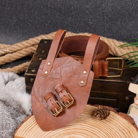 Fourreau médiéval vintage en PU, étui à poignard en cuir avec ceinture de chevalier pour les fêtes cosplay et Halloween