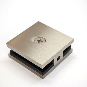 Abrazadera de Puerta de Baño de Latón con Acabado Niquelado, Serie América del <span class=keywords><strong>Norte</strong></span>, 50 mm, Bisel Cuadrado, 0 Grados, Montaje en Pared, Vidrio a Pared - Product Image 1