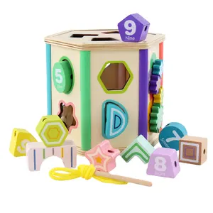 HYおもちゃ子供用ビルディングブロックパズルピースおもちゃ形状マッチングインテリジェンスボックス幼児幼児幼児教育1-4歳チー