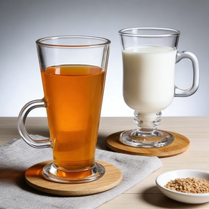 <span class=keywords><strong>Tazza</strong></span> da Caffè Irlandese in Vetro Senza Piombo da 230ml, Design Europeo, con Manico <span class=keywords><strong>e</strong></span> Piedino, per Latte, Caffè Freddo, Tisane, Uso Ristorante <span class=keywords><strong>e</strong></span> Casa - Product Image 4